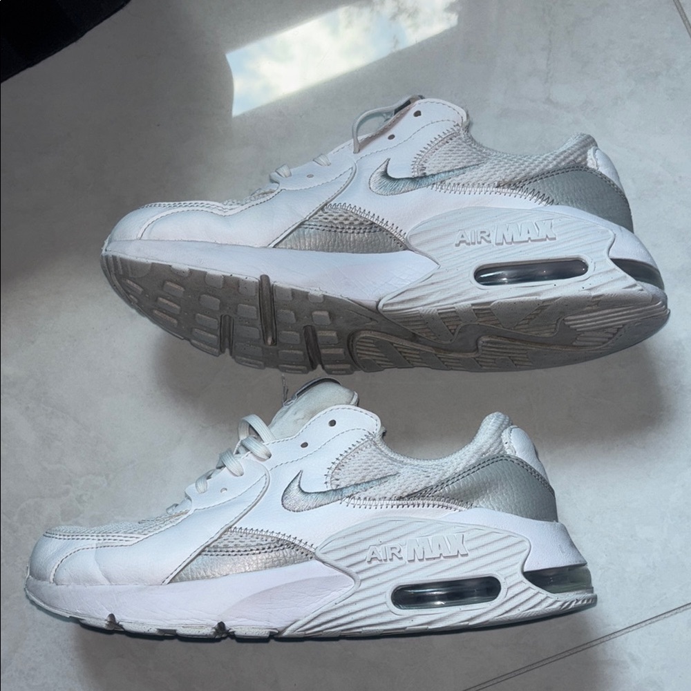 Nike Air Max White and Gray Sneakers